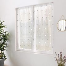 Coppia di tende trasparenti (60 x 120 cm) Smarties Bianco