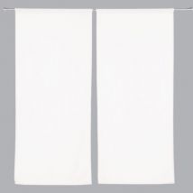 Set van 2 vitrages (45 x 120 cm) Etamine bevroren Wit