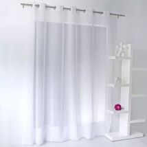 Voilage grande largeur œillets (240 x 240 cm) Solis Blanc