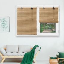 Store enrouleur à lattes (90 x 180 cm) Bambou Beige