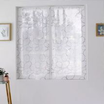 2er Set bestickten Scheibengardinen (60 x 160 cm) Galet Weinrot