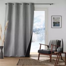 Rideau thermique isolant (140 x 260 cm) Polarine Gris
