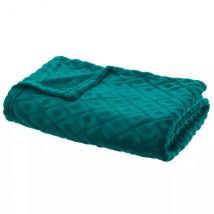 Plaid doux (230 cm) 3D Losange Bleu canard