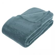Plaid doux (230 cm) Tendresse Bleu orage