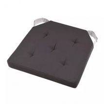 Galette de chaise carrée scratch (40 x 40 cm) Duo Gris anthracite
