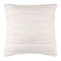 Cuscino quadrato ecopelliccia (45 cm) Manoir Bianco