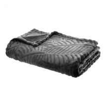 Plaid morbido (150 cm) 3D Feuille Grigio