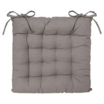 Coussin de chaise carré Datara Taupe