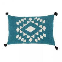 Rechteckiger Kissenbezug (50 cm) Losange Blau