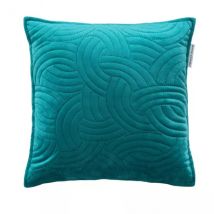 Housse de coussin carrée velours (40 x 40 cm) Solange Bleu pétrole