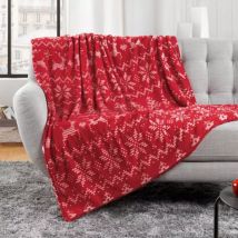 Plaid polaire avec poche (125 x 150 cm) Holly Rouge