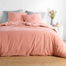 Bettwäsche aus gewaschener Baumwolle (240 cm) Linette Rosa