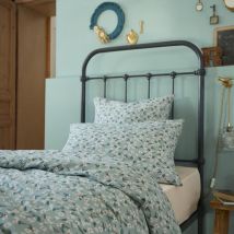 Bettbezug aus Baumwoll-Gaze (140 cm) Marguerite Blau