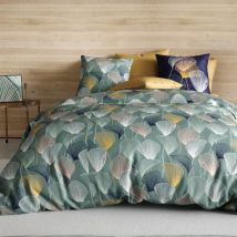 Betttuch-Set aus Baumwolle (Bett 160 cm) 4-teilig Cottey Grün