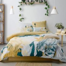 Housse de couette et deux taies coton (240 x 220 cm) Izia Fresh Multicolore