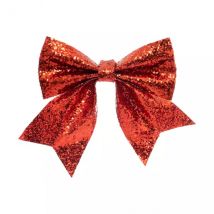 Lot de 2 nœuds (H15 cm) Paillettes Rouge