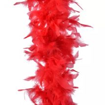 Guirlande Boa en plumes (184 cm) Deluxe Rouge