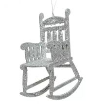 Suspension de Noël (H11 cm) Chaise à bascule Argent