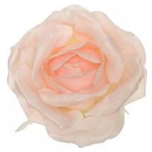 Fleur de Noël avec crochet (D28 cm) Rosine Rose poudré