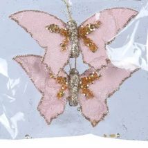 Set di 2 farfalle Leïla Rosa