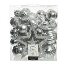 Kit de décoration de sapin de Noël Mély Argent