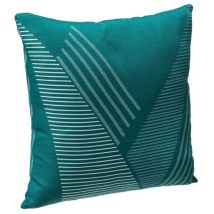 Coussin extérieur carré (40 x 40 cm) Jacquard Bleu canard