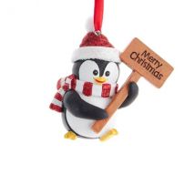 Pinguino di Natale Pancarte Nero