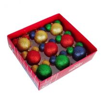 9er Set Weihnachtskugeln (D60 mm) Disney Mickey Mehrfarbig in Geschenkbox