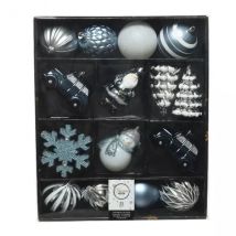 Baumschmuck-Set Tradition Hellblau/Weiß/ Dunkelblau