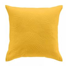 Housse de coussin carrée microfibre (60 x 60 cm) Palombine Jaune ocre