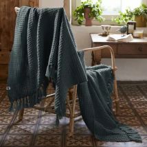 Plaid per divani in materiale riciclato (160 cm) Gabin Grigio ardesia