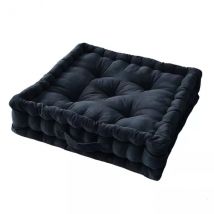 Vloerkussen katoenfluweel (50 cm) César Donkerblauw