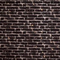 Tenda luminosa solare Alt.1,75 m L1,20 m Bianco caldo 204 LED