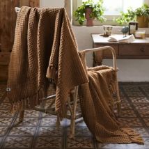 Plaid canapé matière recyclée (130 x 160 cm) Gabin Camel