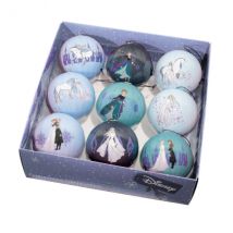 Cadeaudoos van 9 kerstballen (D75 mm) Disney Frozen Blauw