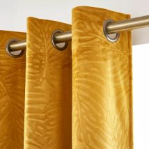 Rideau obscurcissant velours (140 x 280 cm) Fern Jaune ocre