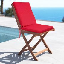 Galette de chaise extérieure avec dossier (90 x 40 cm) Mambo Rouge