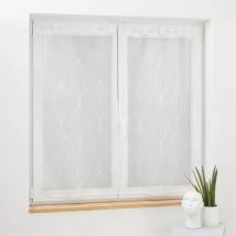 2er Set Gardinen mit Schlaufen (60 x 120 cm) Galactée Weiß