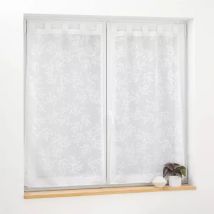 Paire de voilages à passants (60 x 160 cm) Karla Blanc
