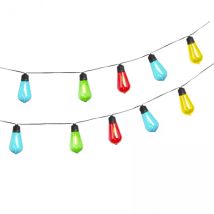 Guirlande lumineuse solaire 1,8 m 10 LED Guinguette Multicolore