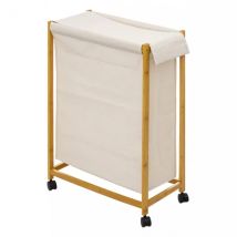 Panier à linge à roulettes (55 x 28 x 80 cm) Livo Beige
