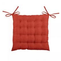 Coussin de chaise carré 16 points (40 x 40 cm) Béa Terracotta