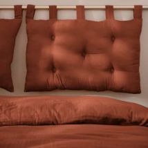 Tête de lit coussin gaze de coton (80 x 50 cm) Gaïa Terracotta
