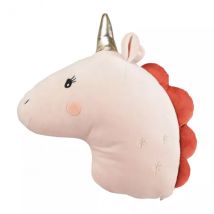 Coussin enfant (35 cm) Licorne Rose