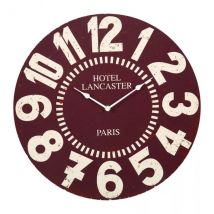 Klok Hout (38 cm) Vintage Hôtel Rood