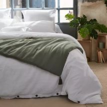 Runner letto garza di cotone (150 x 150 cm) Gaïa Verde rosmarino