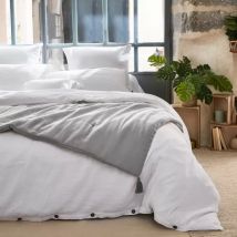 Musselin-Bettüberwurf (150 x 150 cm) Gaïa Hellgrau