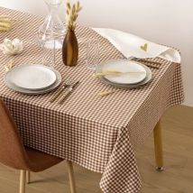 Nappe rectangulaire coton (150 x 250 cm) The floral Marron