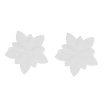Set van 2 gordijnklemmen Nymphéas Wit mat