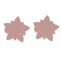 Lot de 2 pinces rideaux Nymphéas Rose poudré